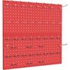 image:imageTORACK Metal Pegboard Wall Tool Organizer 24 x 24 or 12 x 48 70 PCS Tools Storage Pegboard for Garage Peg Board Tool Organizer Board with Hooks for WorkbenchGreyRed