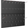 image:imageTORACK Metal Pegboard Wall Tool Organizer 24 x 24 or 12 x 48 70 PCS Tools Storage Pegboard for Garage Peg Board Tool Organizer Board with Hooks for WorkbenchGreyBlack