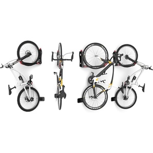 image:imageTORACK BIKEPAL No Lifting Swivel Bike Racks Space Saving Wall Mounted Bike Holder for Garage Bike Wall Hangers for Vertical Bike Storage 4 Pack4Pack