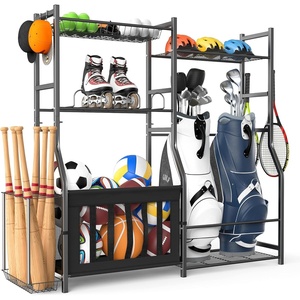 image:imageTORACK Golf Bags Stand with Ball Storage Large Capacity Garage Sports Equipment Organizer Indoor Toys Storage