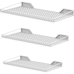 image:imageTORACK WallMounted Storage Shelves MixedSize Garage Floating Shelving for Closet amp Laundry Room HeavyDuty Wall Shelf Holds Up to 65 lbsBlackWhite