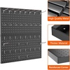 image:imageTORACK 2Pack 12x24 inch Metal Pegboard Panels for Garage Wall Tool Organizer Pegboard for Workbench Workshop Tool Storage Peg Board for PegsBlack12x24 in