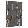 image:imageTORACK 2Pack 12x24 inch Metal Pegboard Panels for Garage Wall Tool Organizer Pegboard for Workbench Workshop Tool Storage Peg Board for PegsBlack12x24 in