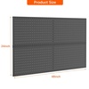 image:imageTORACK 2Pack 12x24 inch Metal Pegboard Panels for Garage Wall Tool Organizer Pegboard for Workbench Workshop Tool Storage Peg Board for PegsBlack12x24 in