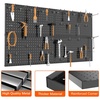 image:imageTORACK 2Pack 12x24 inch Metal Pegboard Panels for Garage Wall Tool Organizer Pegboard for Workbench Workshop Tool Storage Peg Board for PegsBlack12x24 in