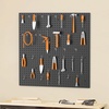 image:imageTORACK 2Pack 12x24 inch Metal Pegboard Panels for Garage Wall Tool Organizer Pegboard for Workbench Workshop Tool Storage Peg Board for PegsBlack16x16 in