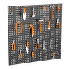 image:imageTORACK 2Pack 12x24 inch Metal Pegboard Panels for Garage Wall Tool Organizer Pegboard for Workbench Workshop Tool Storage Peg Board for PegsBlack16x16 in