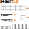 image:imageTORACK Garage 24x48 in2x4 ft Wall Shelves Heavy Duty Wall Mounted Wire Shelves for Garage Floating Shelf for WallBlack Pack of 2Black