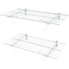 image:imageTORACK Garage 24x48 in2x4 ft Wall Shelves Heavy Duty Wall Mounted Wire Shelves for Garage Floating Shelf for WallBlack Pack of 2White