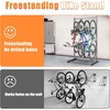 image:imageTORACK Garage Freestanding Hanging Bike Stand with Wheels Heavy Duty Rolling 5 Bikes Vertical Bike Storage Stand Floor Bike Storage Rackfor 5 BikesBike stand for 4 bikes
