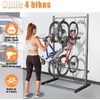 image:imageTORACK Garage Freestanding Hanging Bike Stand with Wheels Heavy Duty Rolling 5 Bikes Vertical Bike Storage Stand Floor Bike Storage Rackfor 5 BikesBike stand for 4 bikes