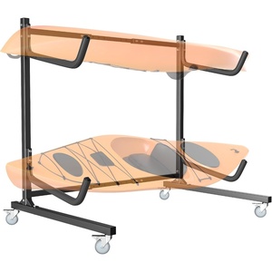 image:imageTORACK HeavyDuty Rolling Kayak Rack Freestanding Kayak Storage Stand Garage Kayak Holder with Wheels2tier Rolling