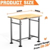 image:imageTORACK Adjustable Workbench with Rubberwood Top 32 x 18 HeavyDuty Garage Work Table Height Adjustable 2838 Supports Up to 1500 lbs32 x 18 inch