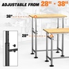 image:imageTORACK Adjustable Workbench with Rubberwood Top 32 x 18 HeavyDuty Garage Work Table Height Adjustable 2838 Supports Up to 1500 lbs32 x 18 inch