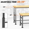 image:imageTORACK Adjustable Workbench with Rubberwood Top 32 x 18 HeavyDuty Garage Work Table Height Adjustable 2838 Supports Up to 1500 lbs42 x 20 inch