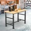 image:imageTORACK Adjustable Workbench with Rubberwood Top 32 x 18 HeavyDuty Garage Work Table Height Adjustable 2838 Supports Up to 1500 lbs4775 x 2325 inch