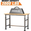 image:imageTORACK Adjustable Workbench with Rubberwood Top 32 x 18 HeavyDuty Garage Work Table Height Adjustable 2838 Supports Up to 1500 lbs4775 x 2325 inch