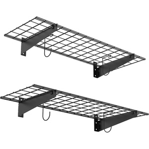 image:imageTORACK 2 Pack Wall Mounted Storage Shelves 235 x 12 Wall Shelf for Garage Closet Laundry Room Heavy Duty Garage Wall Shelving Holds Up to 65 lbsWhiteBlack