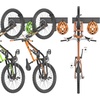 image:imageTORACK WallMounted Swivel Bike Rack Garage Vertical Bike Hangers for 3 Bikes and 3 Helmets Rotating Bike Storage Hooks Holds Up to 300 lbsfor 3 bikes