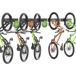 image:imageTORACK WallMounted Swivel Bike Rack Garage Vertical Bike Hangers for 3 Bikes and 3 Helmets Rotating Bike Storage Hooks Holds Up to 300 lbsfor 5 bikes