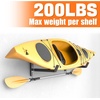 image:imageTORACK WallMounted Kayak Rack Garage HeavyDuty Kayak Hangers with Paddle Hooks 200 lbs Capacity SpaceSaving Wall Storage for KayaksFor 1 Kayak