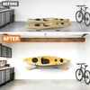 image:imageTORACK WallMounted Kayak Rack Garage HeavyDuty Kayak Hangers with Paddle Hooks 200 lbs Capacity SpaceSaving Wall Storage for KayaksFor 1 Kayak