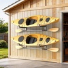 image:imageTORACK WallMounted Kayak Rack Garage HeavyDuty Kayak Hangers with Paddle Hooks 200 lbs Capacity SpaceSaving Wall Storage for KayaksFor 2 Kayaks