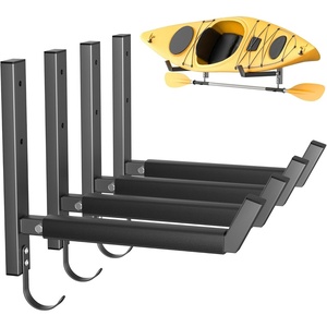 image:imageTORACK WallMounted Kayak Rack Garage HeavyDuty Kayak Hangers with Paddle Hooks 200 lbs Capacity SpaceSaving Wall Storage for KayaksFor 2 Kayaks